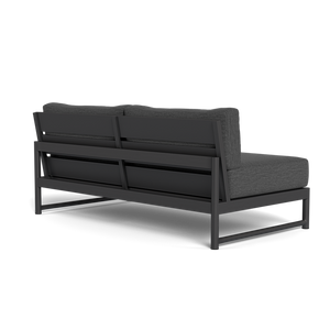 Breeze Xl 2 Seat Armless Sofa (Aluminum Asteroid / Panama Grafito)
