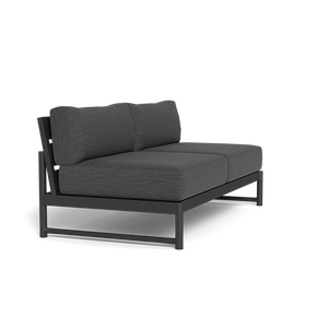 Breeze Xl 2 Seat Armless Sofa (Aluminum Asteroid / Panama Grafito)
