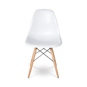 Cairo Chair - White Seat Wood Base