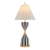 37 inch 100.00 watt Black Stripe Table Lamp Portable Light, Large