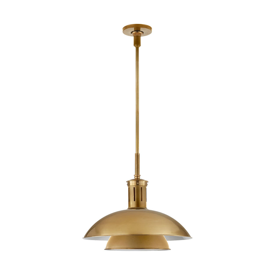 1 Light 19 inch Hand-Rubbed Antique Brass Pendant Ceiling Light