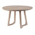 Sold white oak round dining table with seating for up to eight