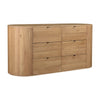modern six-drawer dresser made from solid oak wood