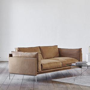 Slimline Leather Sofa
