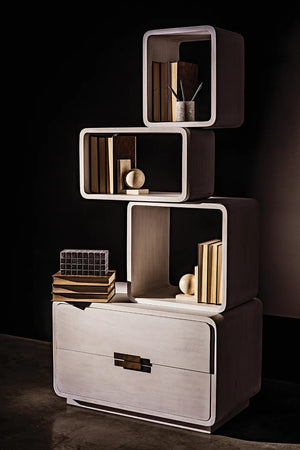 Belini Bookcase, White Wash