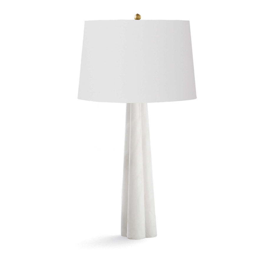 Alabaster Quatrefoil Table Lamp