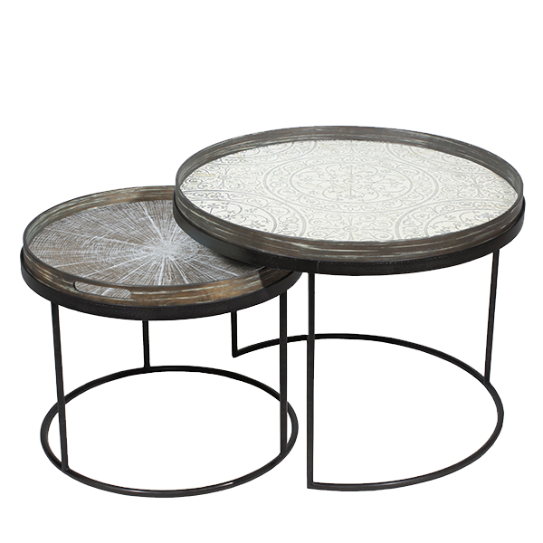 Round Tray Table Base Set - Low