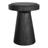 Rustic black terrazzo accent table