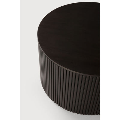 Mahogany Roller Max dark brown round side table