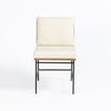 oak frame, polyester dining chair