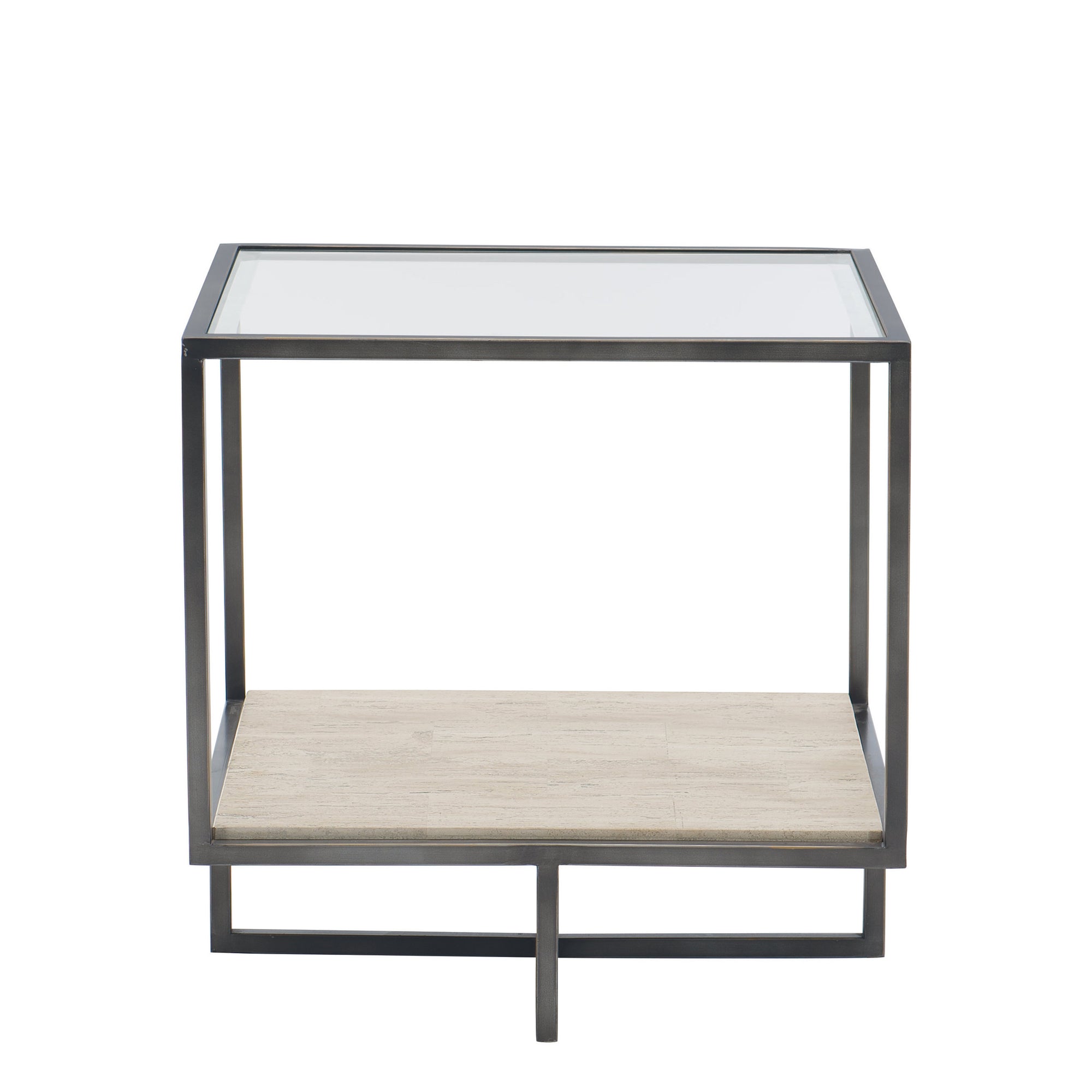Harlow Metal Square Chair Side Table