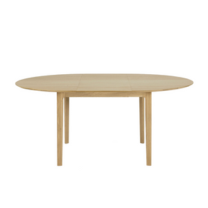 Oak Bok round extendable dining table